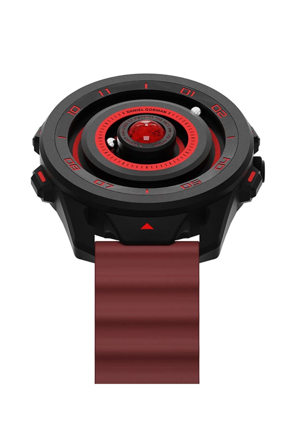 Daniel Gorman Magnetic Round Red Dial Wrist Watch for Men & Boys | Designer Analog Watch | Model 152NRH12 - Image 2