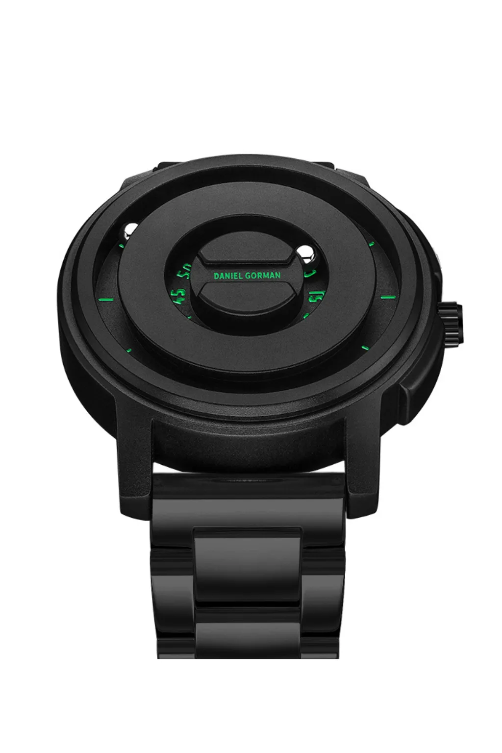 Daniel Gorman Magnetic Round Green Dial Watch with Black Metal Chain Strap for Men & Boys – 118NNM16 - Image 3